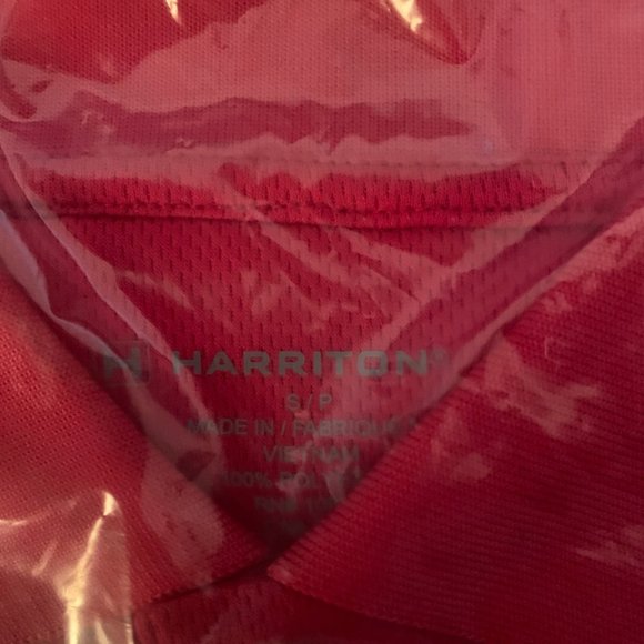NWT HARRITON YOUTH DOUBLE MESH POLO RED SMALL - Picture 7 of 10